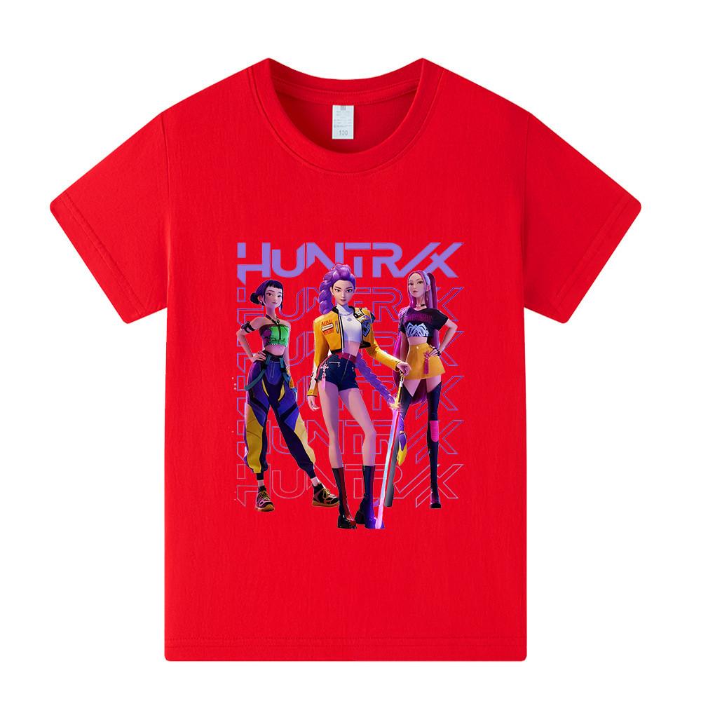 A1235 Kids Boys Girls Kpop Rumi Zoey Mira Print Short Sleeves T-shirt