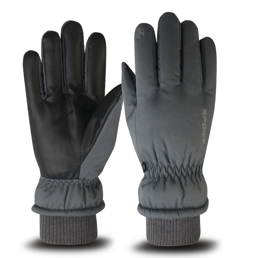 Winter Ski Gloves Touch Screen Women's Fleece Thickened Warm Cycling Electric Car Men's Waterproof Gloves Wholesale
