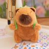 Hat Orange Frog Capybara With Backpack Plush Keychain Toy Decoration Pendant