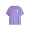 Li Ning X Disney Round Neck Pullover Knitted Sports Casual Short Sleeve T-Shirt Women Tops Light-Purple ATSU166-1