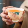 2PCS  Ceramic Hand-painted Tea Cups Chinese Plant Patterned Tea Bowl Living Room Coffee Cup Household Tea Ceremony Accessories