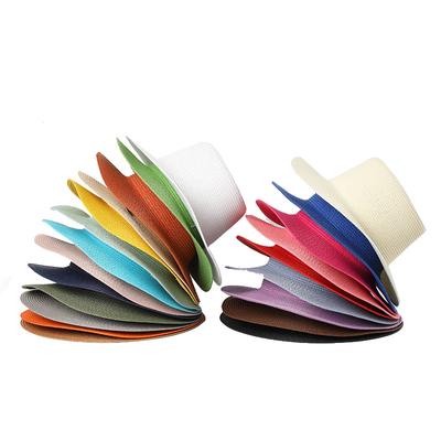 Spring and Summer Simple Ring Top Straw Hat Men and Women Sun Protection Sunshade Outdoor Travel Beach Straw Hat Sun Hat