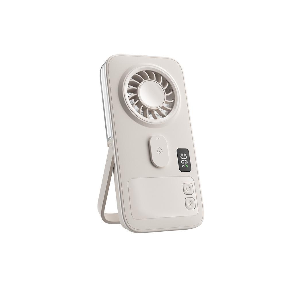 Portable Handheld Mist Fan with Digital Display, USB Rechargeable Personal Spray Fan, Mini Cooling & Humidifying Fan for Outdoor