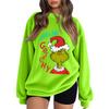 Women's Christmas Printed Flannel Sweatshirt Top