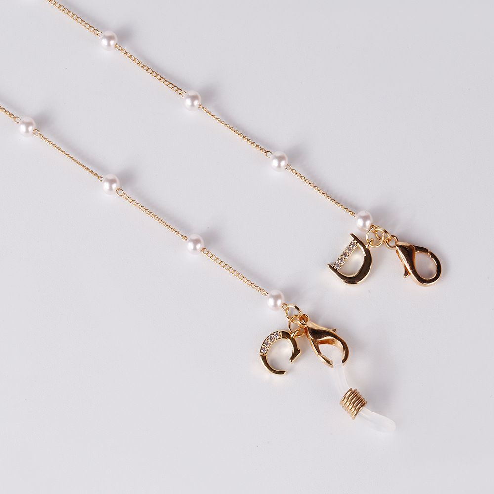 

Ожерелье Металлический Держатель Маски Ремешок Шнурок для Очков для Чтения Цепочки для Очков Жемчуг Цепочка для Солнцезащитных Очков G