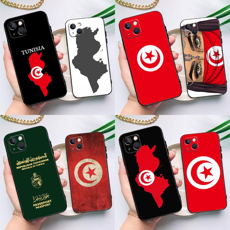 Tunisia Flag Map Case For Samsung Galaxy A56 A16 A26 A36 A13 A33 A53 A17 A54 A34 A14 A15 A35 A55 A52 A12 A32