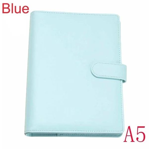 New A5 / A6 Macaron Multi-function Handbook Universal Manual Business Leather Ring Loose-leaf Notebook Office Supplies