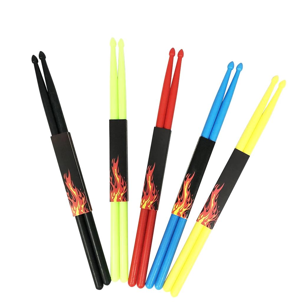 IRIN 1 Pair 5A Nylon Drum Sticks Colourful Jazz Marching Drum ABS Drum Stick Percussion Instrument Parts Practice Accessories