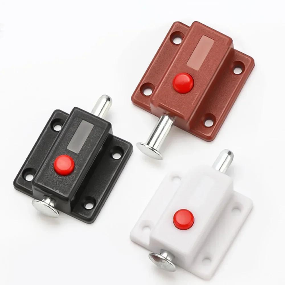 10pcs Cabinet Push Button Spring Latch Plastic Spring Pins Automatic Door Bolt Latches Lock Anti-theft Door Furniture Hardware