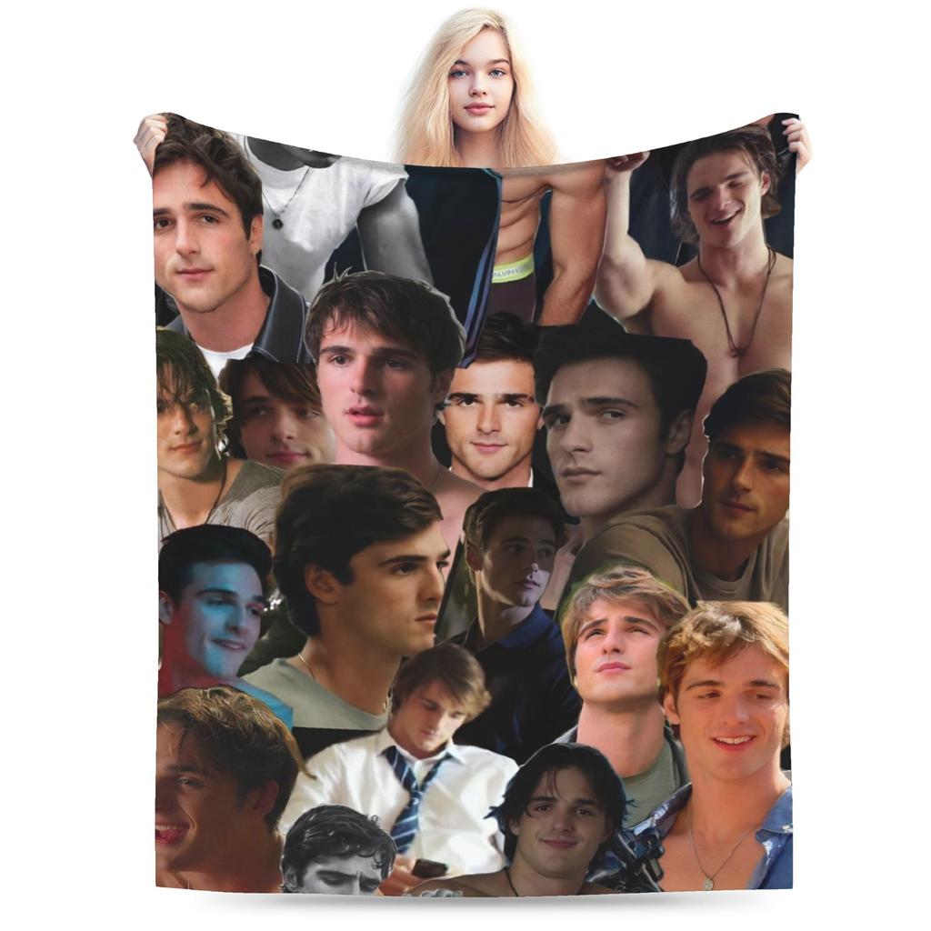 Jacob Elordi Actor Throw Blanket for Couch Soft Fuzzy Plush Blanket 50x60 Inch Multi-size Bedspreads for All Seasons