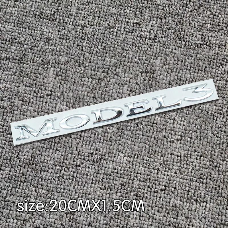 3d ABS Chrome Red Black Logo Model 3 Y X S Emblem Letters Nameplate Car Trunk Badge Decal For Tesla Model3 XYS Model number labe