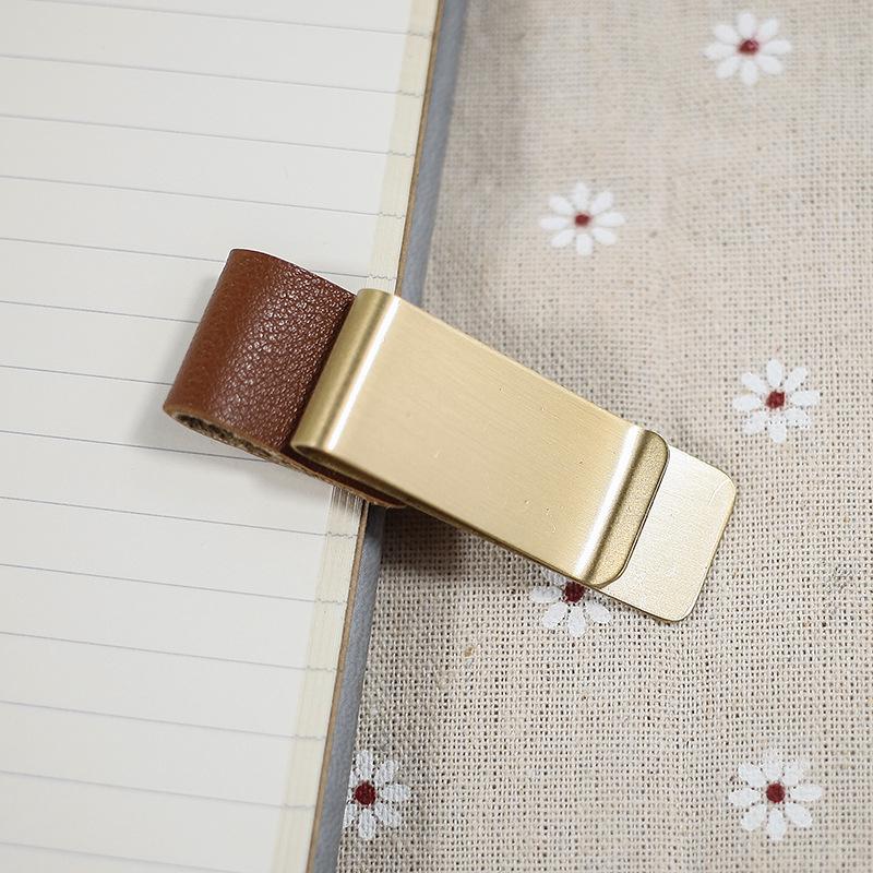 Retro Brass and Stainless Steel Pen Clip for TN Travel Notebooks