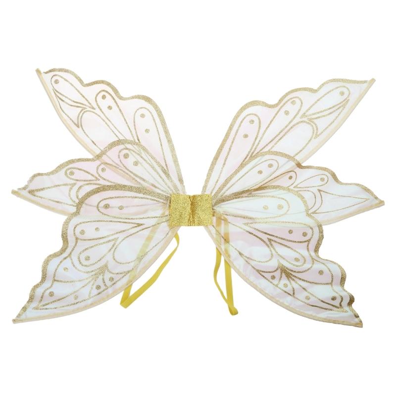 Princess Fairy Butterflies Angel Wing for Kids Girls Party Fancy Wand Carnival Costume for Halloween Cosplay