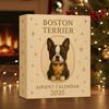 Boston Terrier Advent Calendar 2025 with 2D Acrylic Dog Ornaments 24 Days Christmas Countdown Calendar Gift for Dog Lovers
