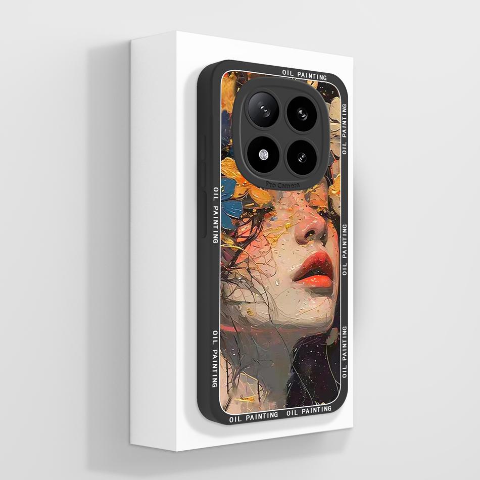 For Poco X7 Pro Case Creative Painting Soft Liquid Silicone High Quality Back Cover For Poco X 7 Pro X7Pro Full Cover Phone Case