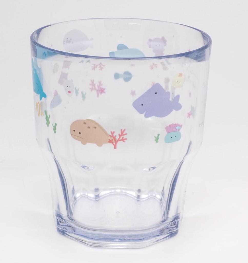 OSK Round Eye Aquarium Plastic Cup, Blue, 300ml, Made In Japan, Dishwasher Safe, Stylish, Cute Tumbler, Shatter-Resistant, Unisex, for Children,