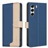 BINFEN COLOR BF33 For TECNO Camon 40 Pro 4G Leather Case Splicing Color RFID Blocking Wallet Stand Phone Cover