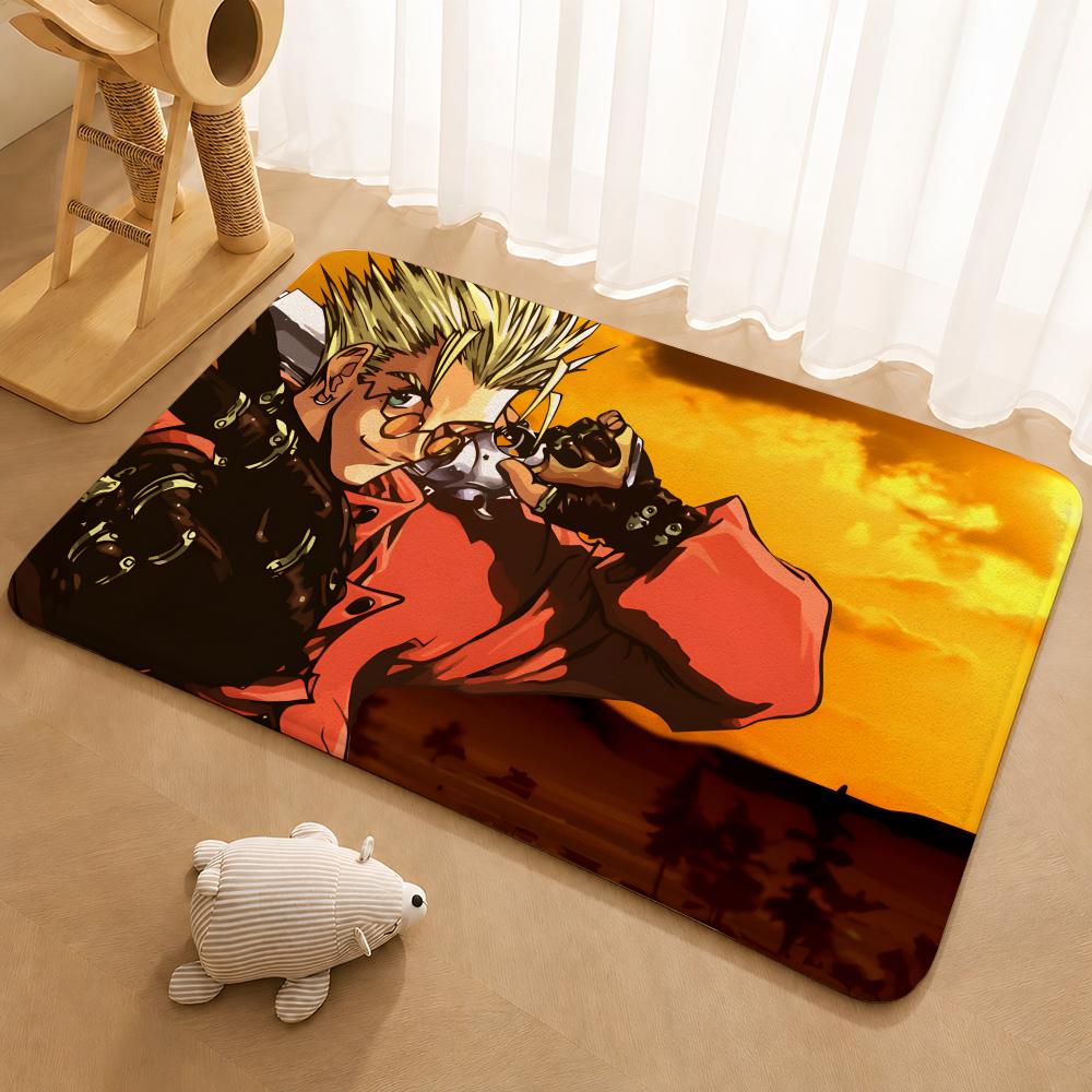 Anime TRIGUN STAMPEDE Floor Mat Floor Mat Soft Flannel Non-Slip Door Rug for Living Room