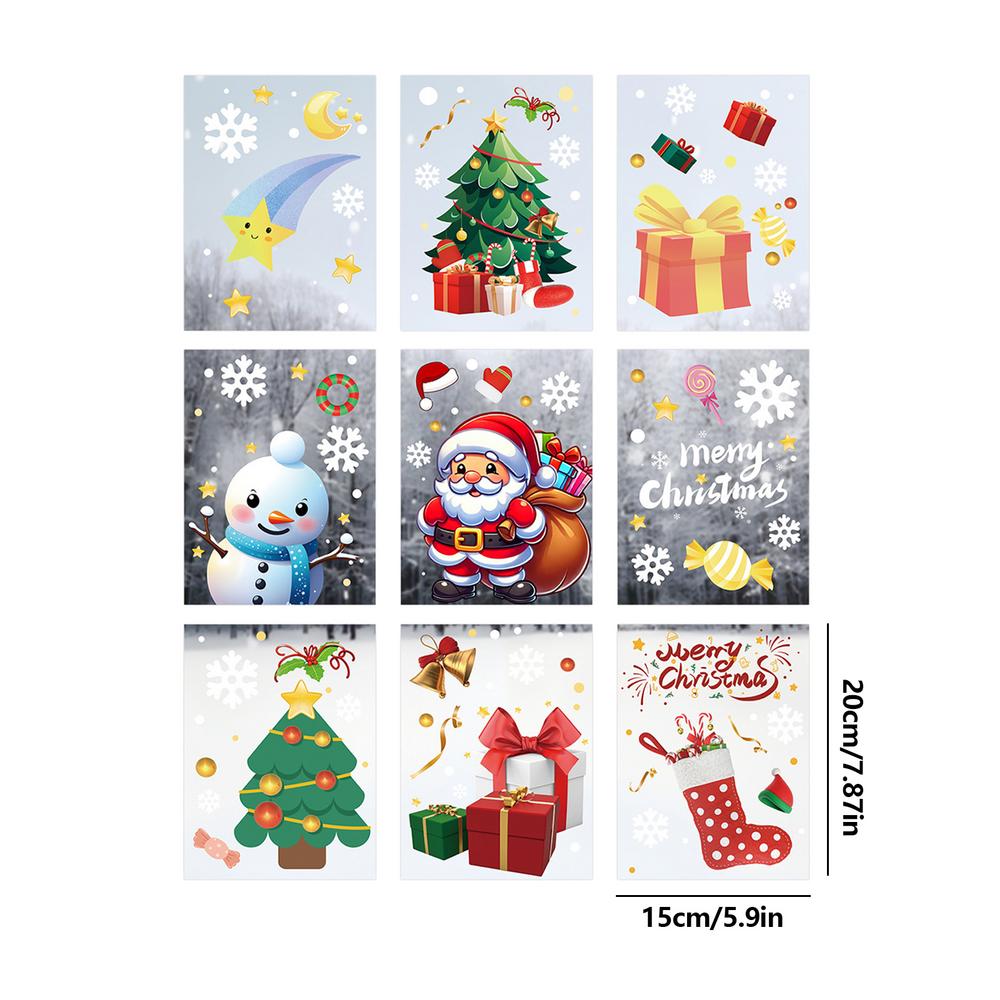 Window Clings Stickers For Glass Indoor Glass Window Holiday Clings Snowflakes Christmas Window Decorations Stickers For Home