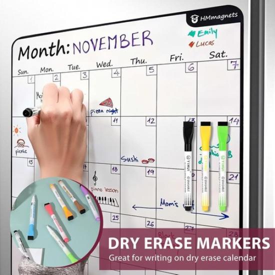 Ultra Fine Tip Magnetic Dry Erase Markers, 0.7mm Fine Tip Whiteboard Markers wit