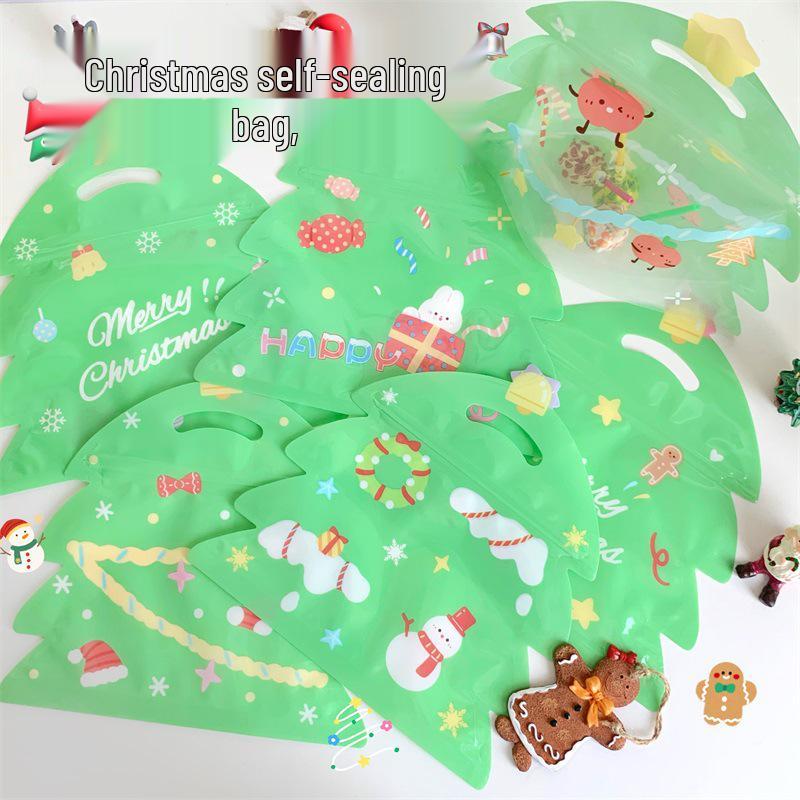 Christmas Cute Cartoon Handbag: Soft, Self-Sealing Storage Bag for Jewelry, Snacks, and Small Items
