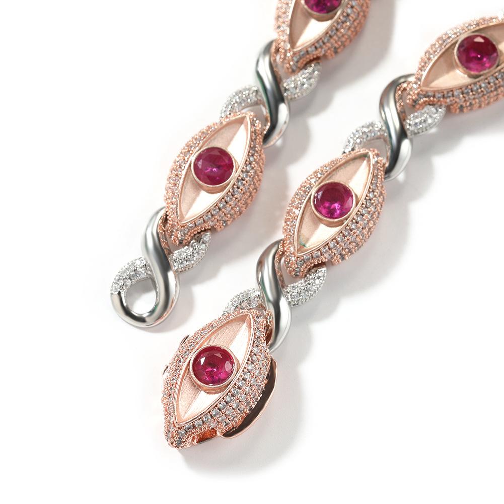 Source Hiphop Hip Hop Rap 13mm Red Eyes Unlimited 8-character Chain Trendy Man Necklace