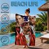 Rap Legend In Blue Beach Towel, Microfiber Beach Towel, Perfect For Pool, Beach, Travel, Home Decor Beach Party Fan Gifts