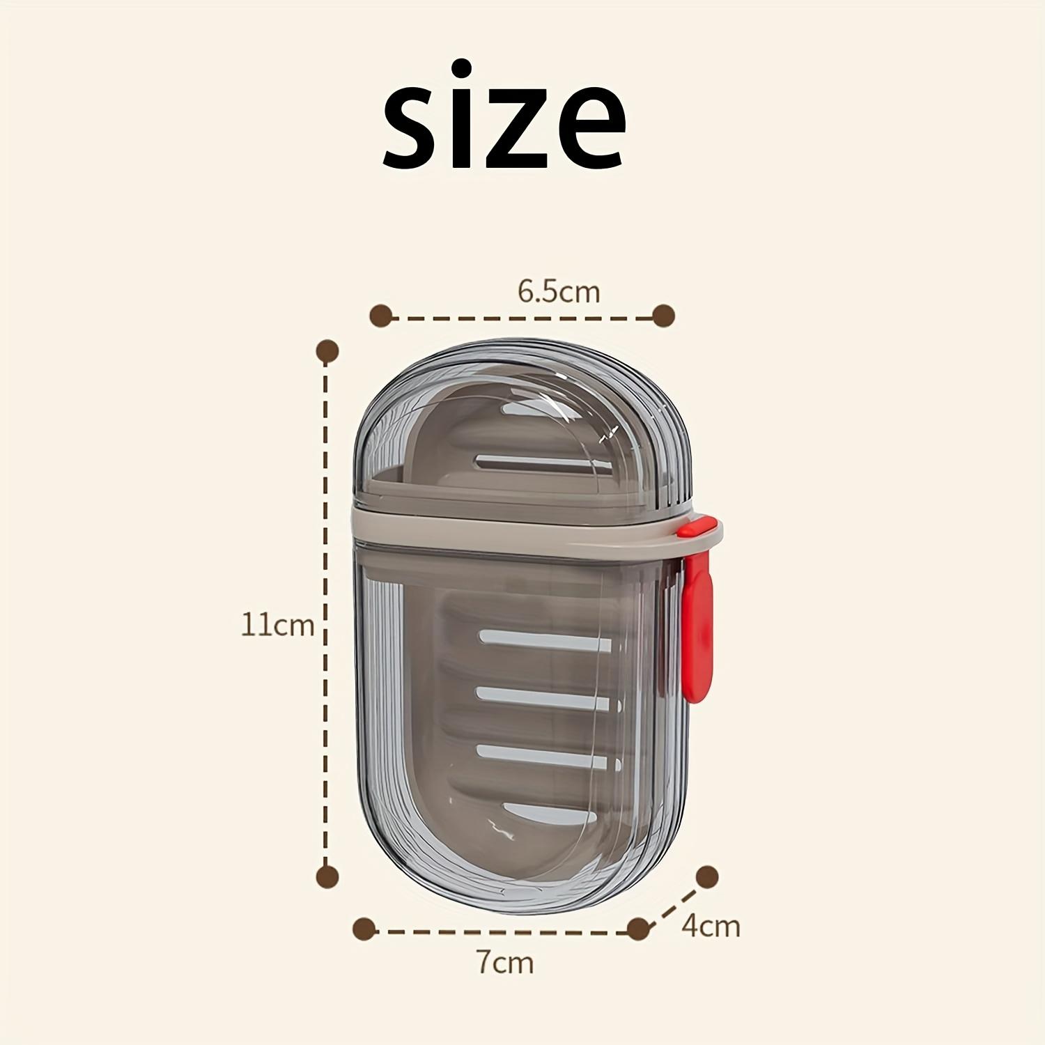 

Luxury Travel Set - Portable soap basin&Toothbrush Holder Durable plastic material Oval design Suitable for camping Essential for gyms and Soap box