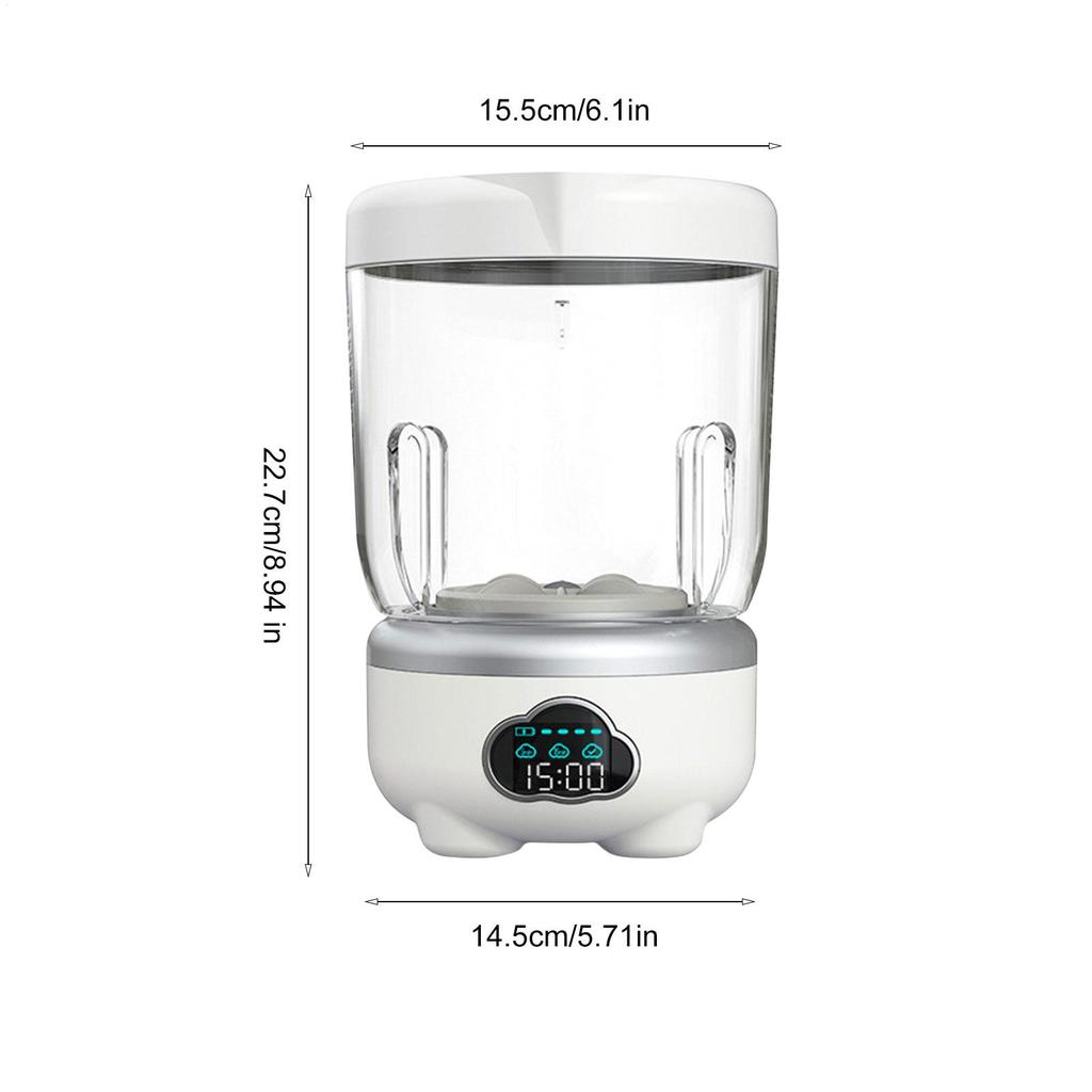 Small Washing Machine 1.6L Rechargeable Underwear Washer Panty Washing Machine For Socks Delicate Fabrics Towels Laundry