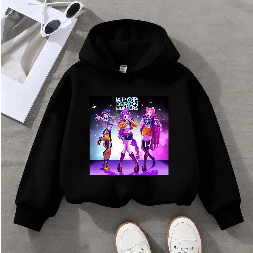 Kpop Lovci démonů Dívčí Módní Kreslený Potisk Ležérní Teplá Pohodlná Podzimní Zimní Mikina