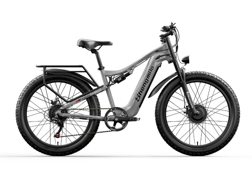Shengmilo S600 Electric Bicycle 1000W*2 Motors 48V 17.5AH Battery 90km Range 26*3.0 Inch Fat Tire E-bike