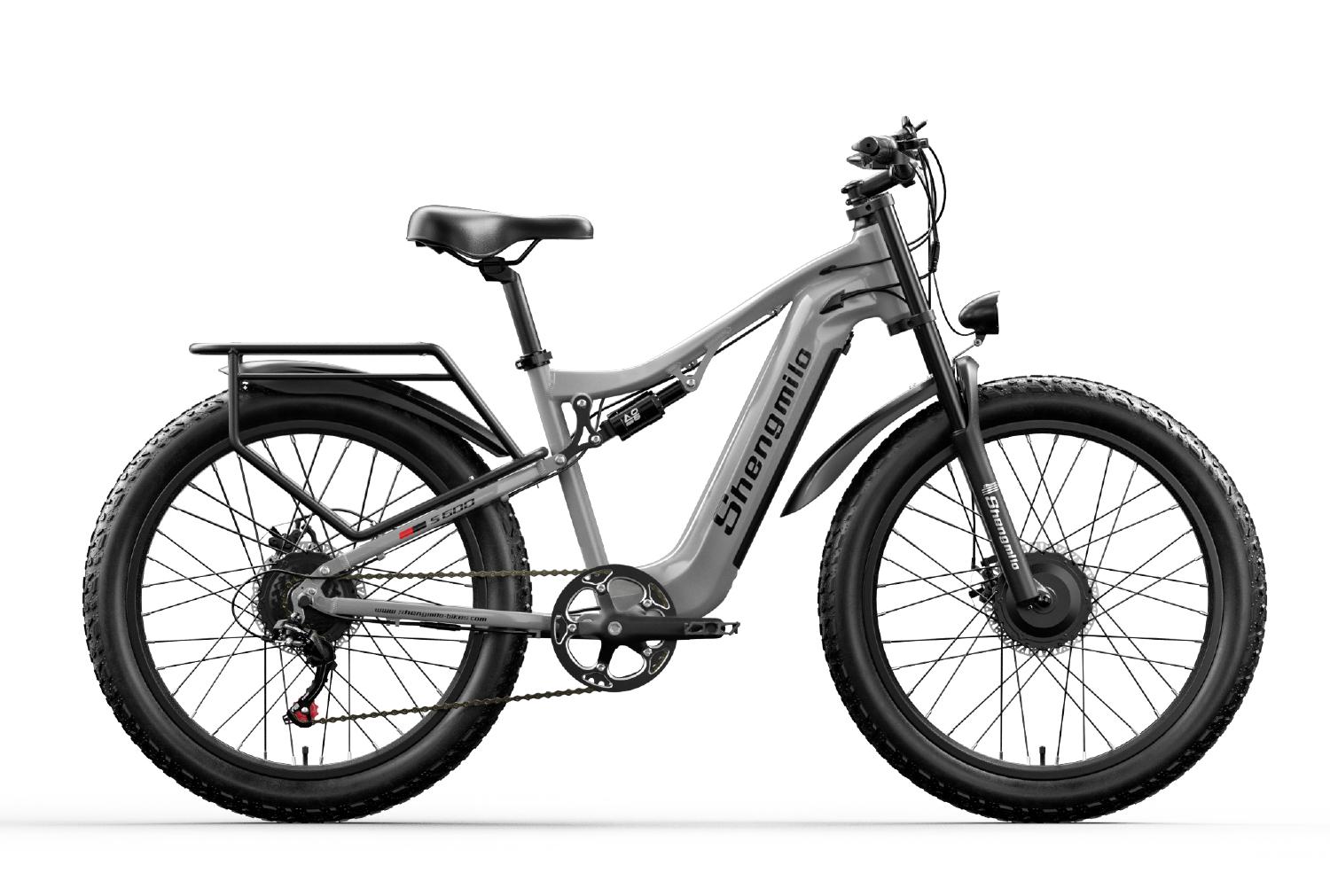 Bicicleta Eléctrica Shengmilo S600 1000W*2 Motores 48V 17.5AH Batería 90km Autonomía Neumático Gordo 26*3.0 Pulgadas E-bike
