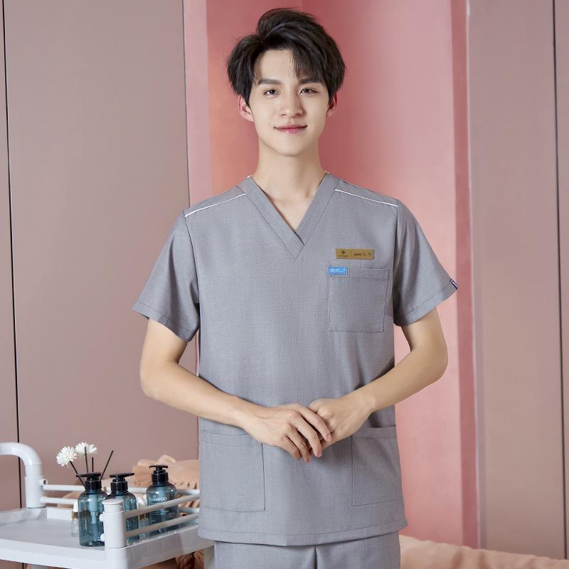 Unisex High-End Spa & Sauna Uniform Set for Beauty Technicians and Postpartum Recovery Specialists.