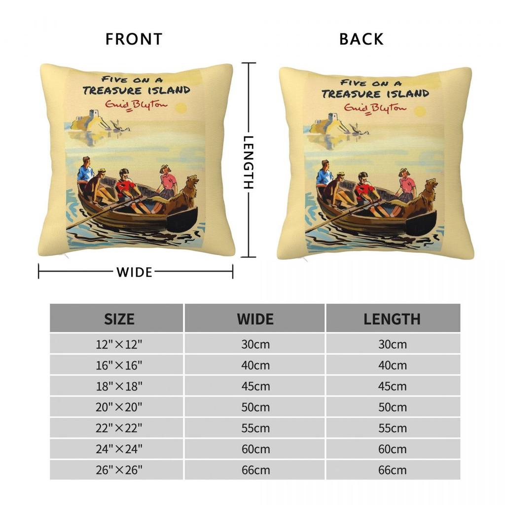 The Famous Five By Enid Blyton Pillowcase Polyester Linen Velvet Printed Zip Decor Sofa Seater Cushion Case