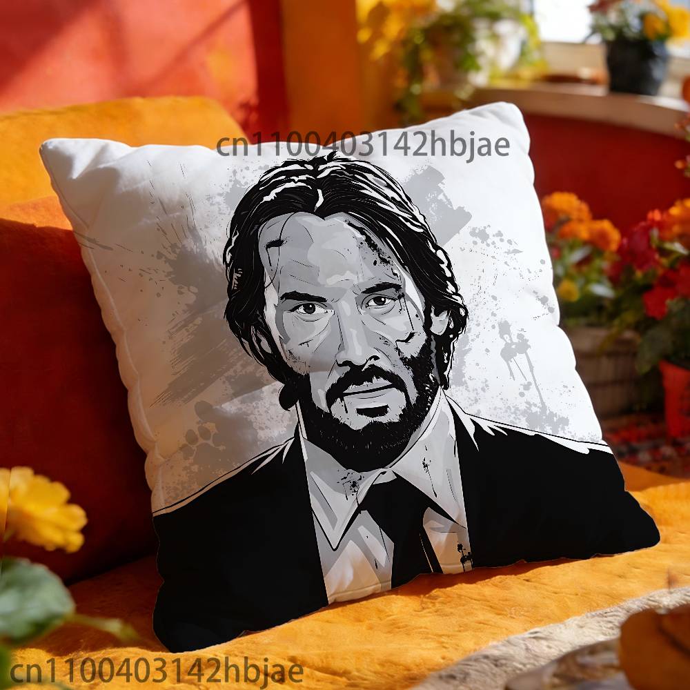 K-Keanu R-Reeves Kissenbezug Für 45x45cm 55x55cm 30x30cm Quadratischer Auto-Kissenbezug Heim-Schlafzimmer-Dekor Geschenk