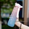 Gradient Frosted Sports Water Bottle with Handle and Straw – 1000ml Large Capacity Outdoor Use