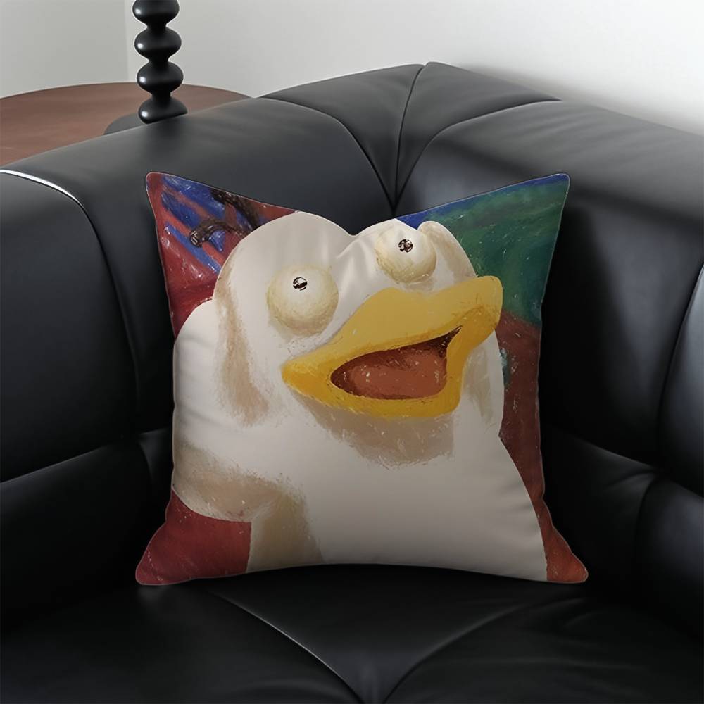 Cartoon Character P-Party Animals Pillow Case Anti-dustmite Pillowcase Invisible Zipper Silky Short Plush Sofa Cushion Cover