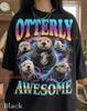 Otterly Awesome Sea Otters Comfort Colors® Tshirt, 90s Vintage Bootleg Cosmic Space Lightning Cute Funny Pun Animal Graphic Shell Tee