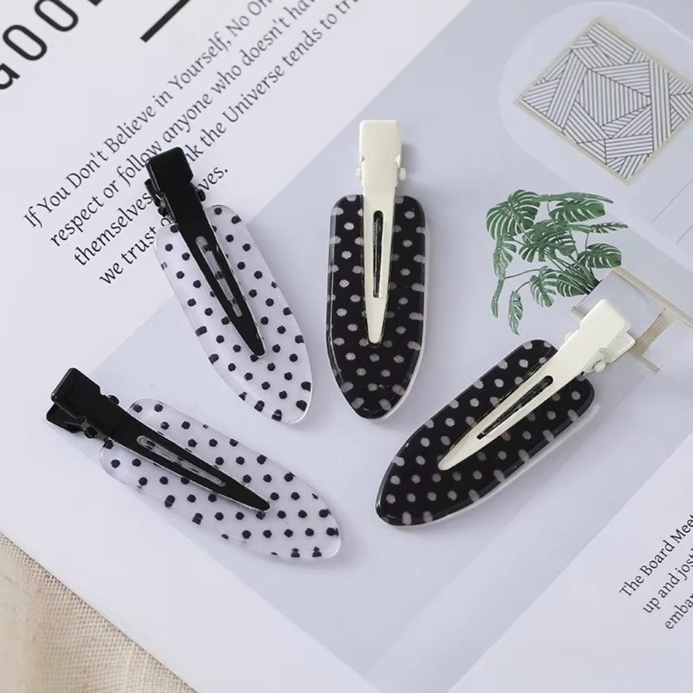 Fashion Polka Dot Hair Clips Seamless No Crease Hairpins No Bend Headdress Bangs Clip for Women Girls