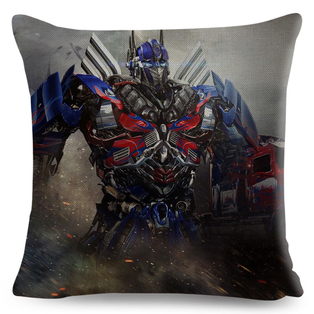 Classic Movie Pillowcase Cushion Cover for Sofa Home Car Decor Cartoon Transformation Polyester Pillow Case xcm