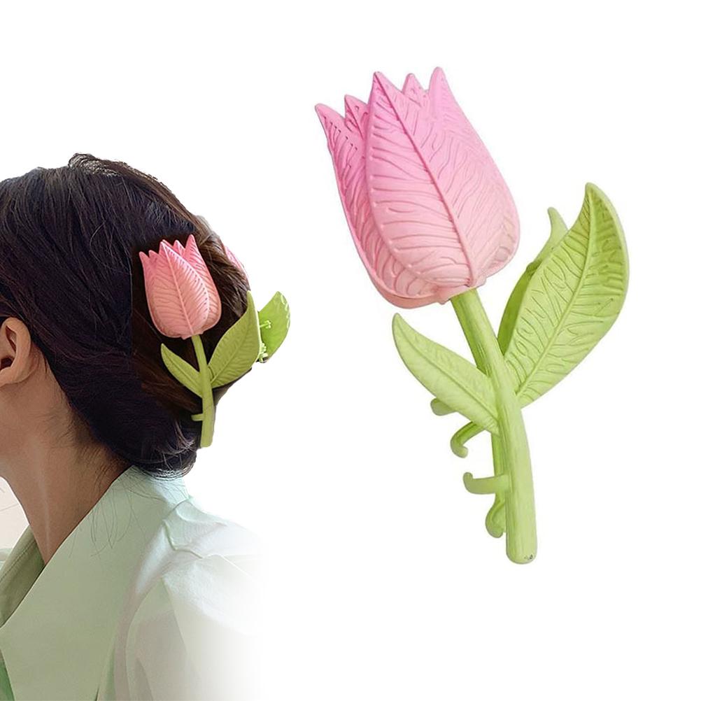 Flower Hair Claw Clips Tulip Hair Clip Hair Clamps Hair Styling Clips Hair Accessories for Women and Girls