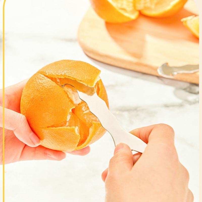 Stainless Steels Fruit Peeler Citrus Cutter Slicer Removal Tool for Quick Safe Oranges and Lemon Peeling in Kitchen Use