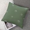 Moss Heart square Jacquard Pillow Cover for Sofa Office Waist Cushion Cover Home Decorative Pillowcase