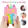 Girls Silicone Kawaii Unicorn Messenger Bag Coin Purse Children's Decompression Fidget Toys Stress Relief Autism Handbag juguete