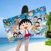Catoon C-Chibi Maruko Chan Anime Beach Swimming Towel Soft Absorbent Washcloth Children's Gifts for Kids Travel Camping Gym