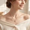 18K Gold Plated Flower Pendant Necklace Hypoallergenic Gold Plated Necklace  Office Wear