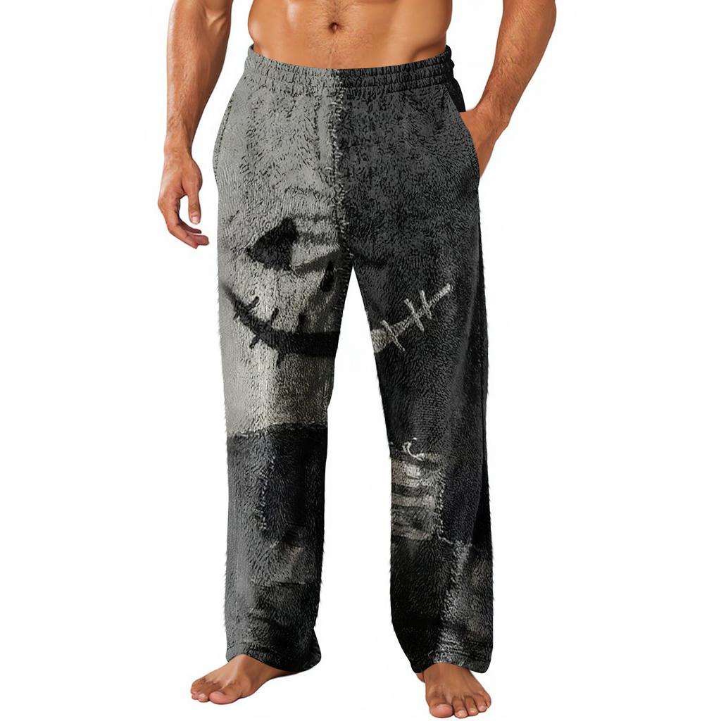 Men's Allover Printed Home Pants Sleeping Pajama Pants Long Pants Pajama Pants