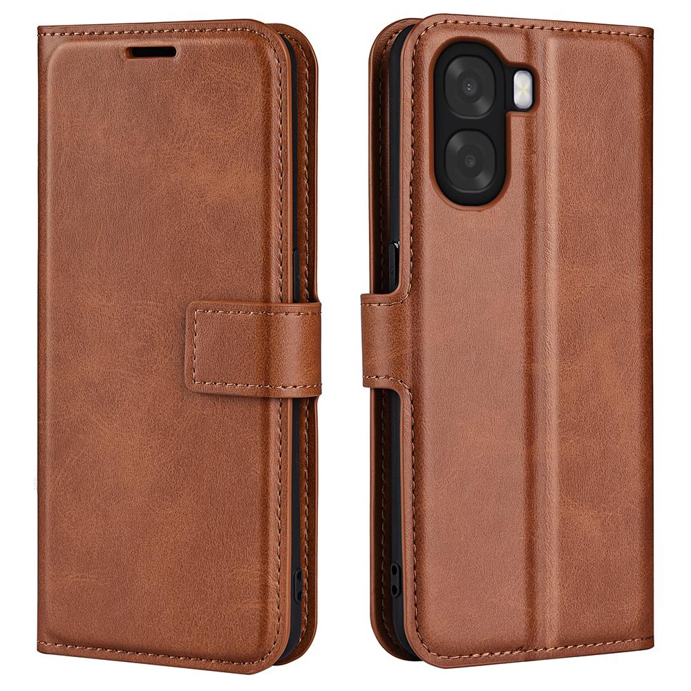 Für Oppo A6x 4G/A6x 5G Hülle mit Ständer, kratzfeste Lederhülle mit Kalbslederstruktur für das Telefon