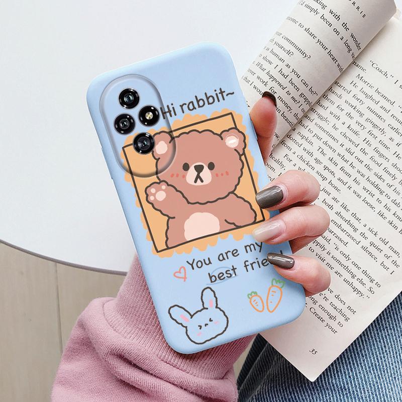 Beautiful Flowers For Honor 200 Case Cute Heart Leopard Print Cover Soft Silicone Matte Protective Funda For Honor 400 Lite Pro