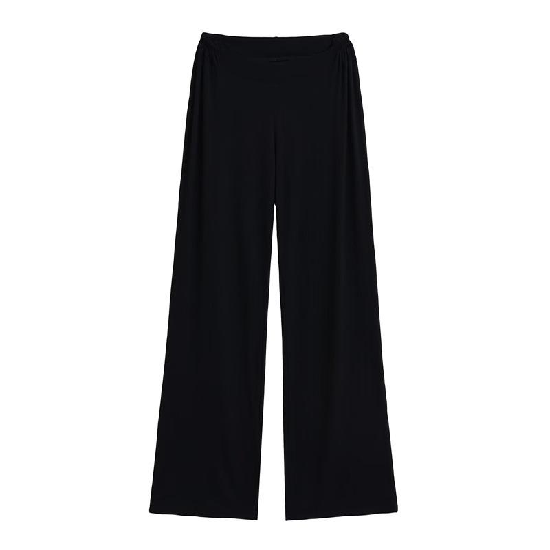 V-Waist Wide-Leg Casual Pants for Women - Summer Comfort Yoga and Lounge Wear